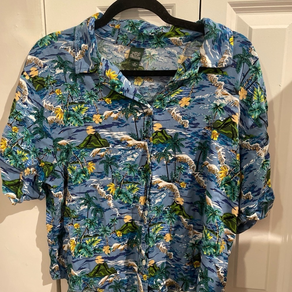 Wild Fable Blue Tropical Shirt